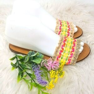 JCrew Made In Italy Slides. Size 7.5